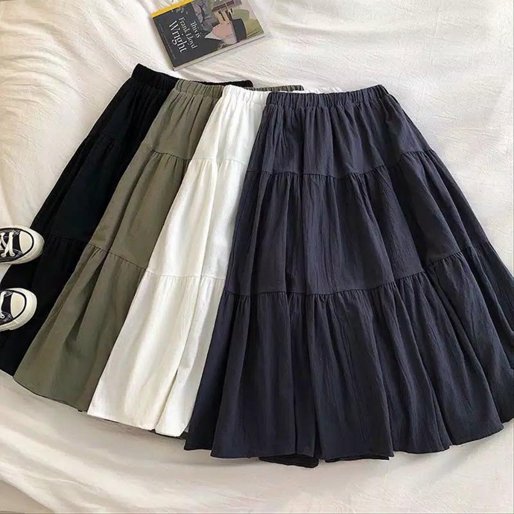Baju Muslimah Plus Size Skirt Pleated #4000A