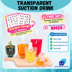 Transparent Suction Drink Bag 50pcs Pilihan Beg Spout Pouch