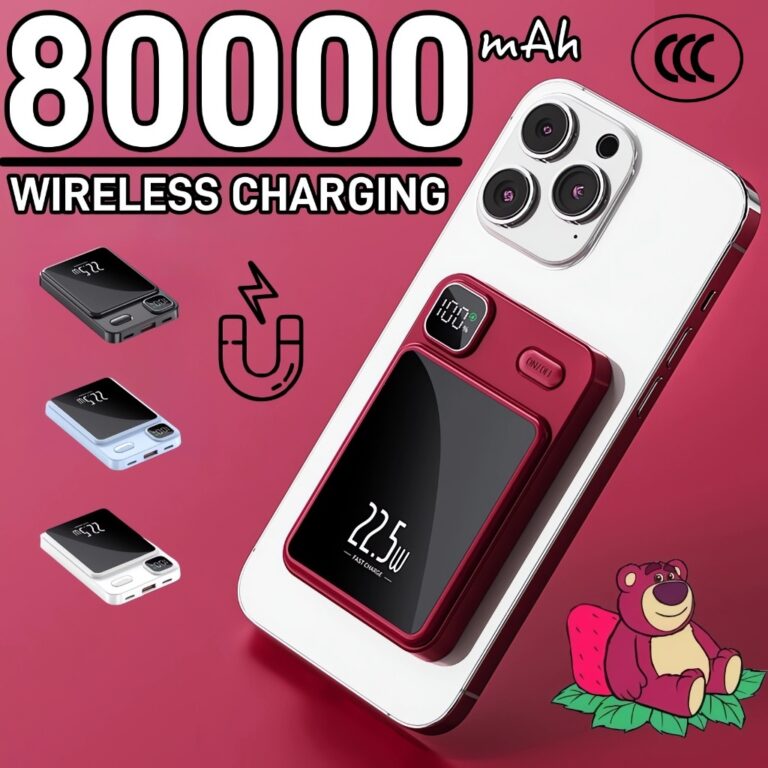 PowerBank Wireless Magnetic 80000mAh 22.5W: Pilihan Kapasiti Besar dan Pengecasan Pantas