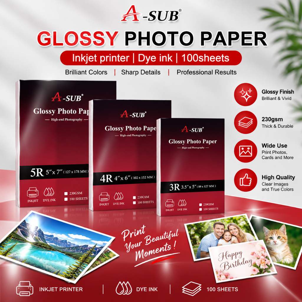 A-SUB Glossy Photo Paper 230Gsm: Pilihan Kertas Cetak Foto Inkjet