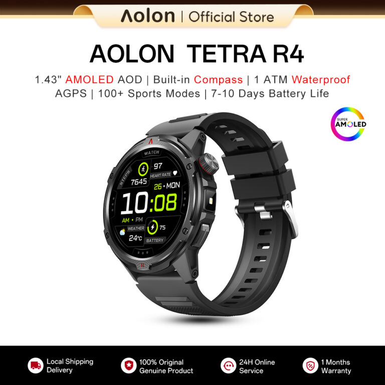 Aolon Tetra R4: Jam Tangan Pintar Fokus Sukan dengan AMOLED