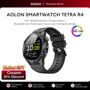 Aolon Tetra R4: Smartwatch AMOLED 46mm dengan Panggilan Bluetooth