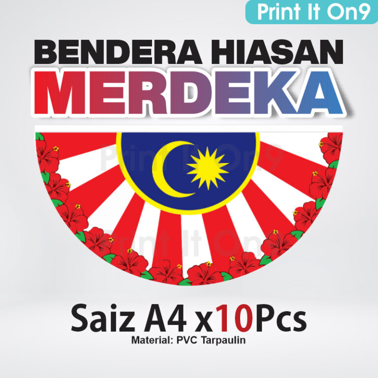 Bendera Hari Merdeka 10pcs Hiasan Sekolah Jalur Gemilang