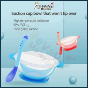 Set Makan Bayi Bevavar dengan Sudu Sensor Suhu dan Garpu