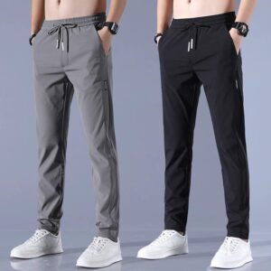 CC Men Casual Pants: Ciri Kain Ice Silk, Potongan serta Panduan Saiz
