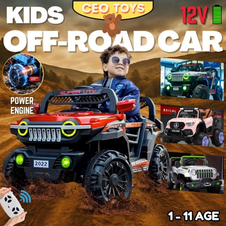 CEOTOYS Kids Electric Ride On Car: Kereta Mainan Elektrik Luar Jalan untuk Kanak-Kanak