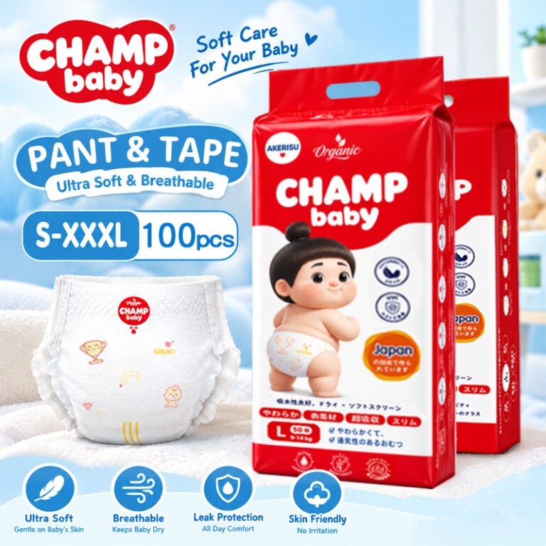Panduan Lampin Bayi CHAMP: Pilihan Jenis dan Saiz Sesuai