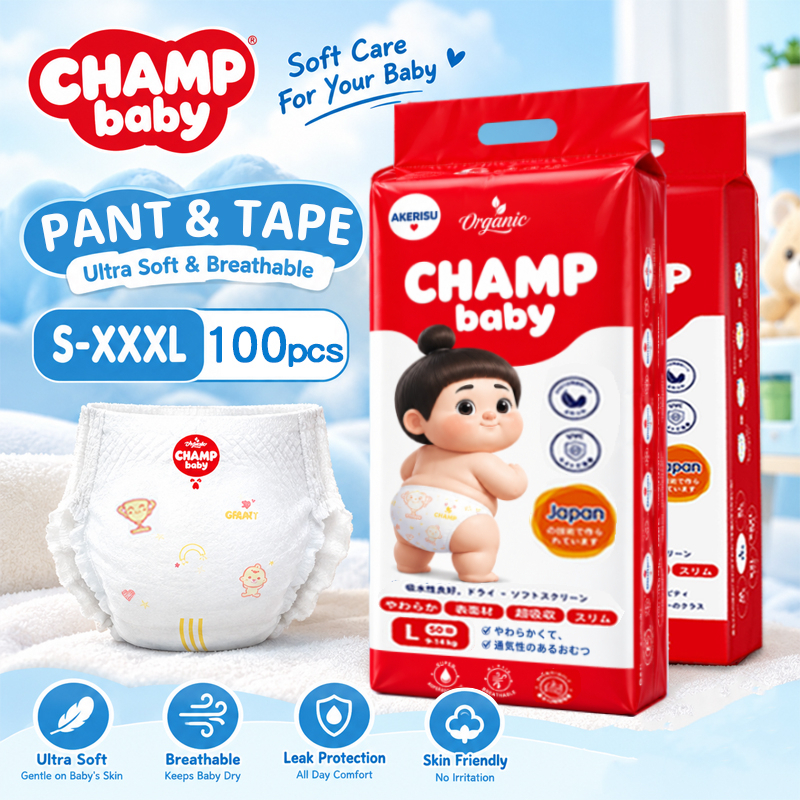 Panduan Lampin Bayi CHAMP: Pilihan Jenis dan Saiz Sesuai