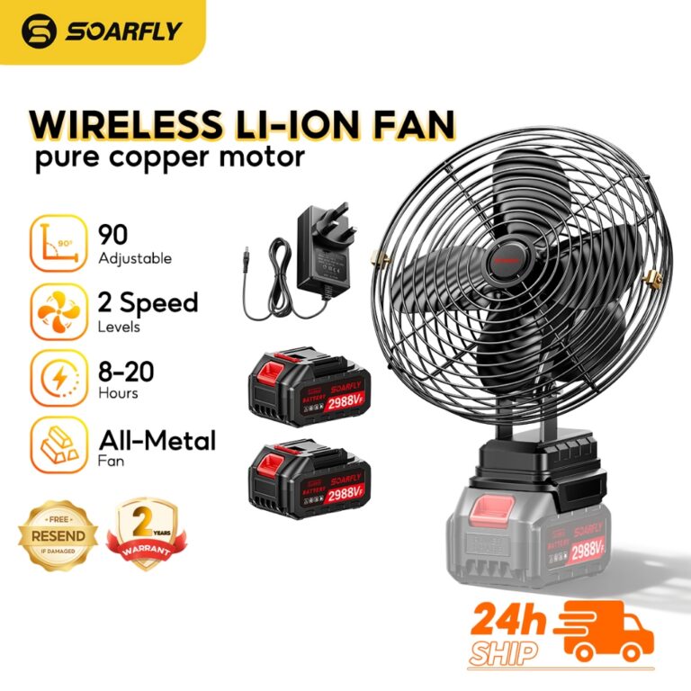 Kipas Perkhemahan Mudah Alih SOARFLY 8 Inci untuk Aktiviti Luar