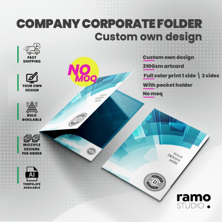 Company Folder Custom A4 dan A5 Cetakan Korporat