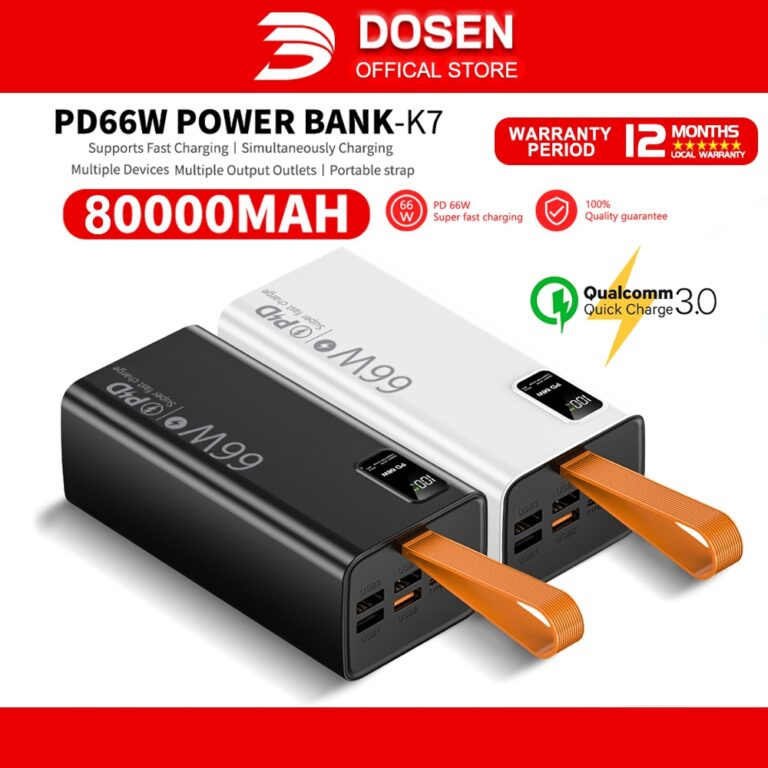 Power Bank DOSEN K7 66W: Pilihan Kelajuan dan Kapasiti untuk Kegunaan Harian