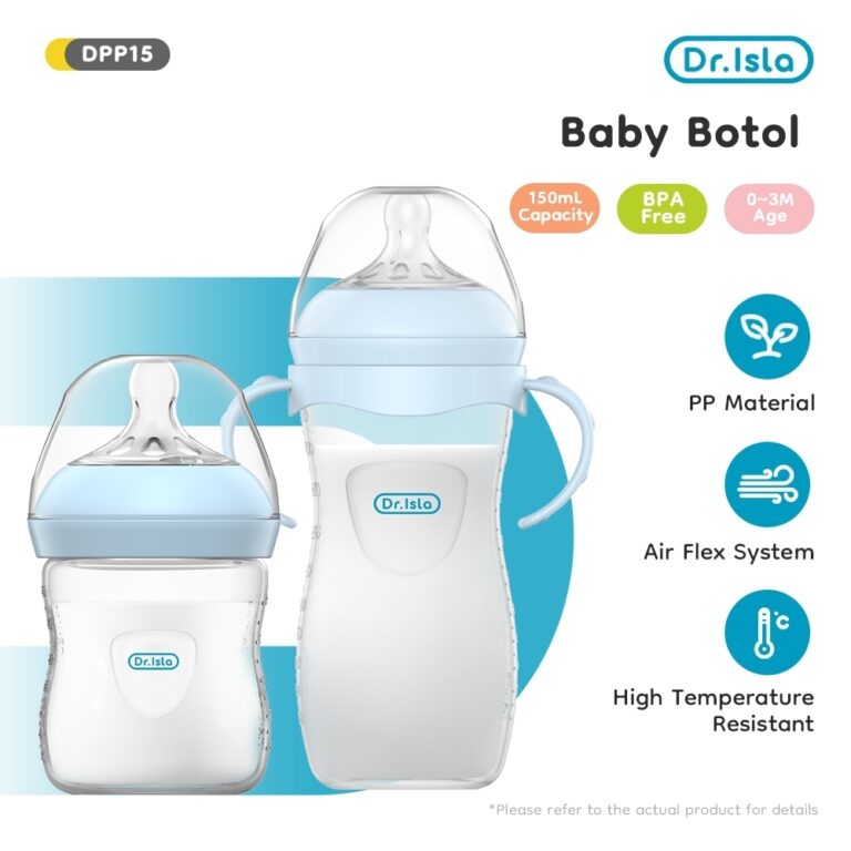 Dr.isla Botol Susu Natural Wide Neck: Ciri dan Pilihan Saiz