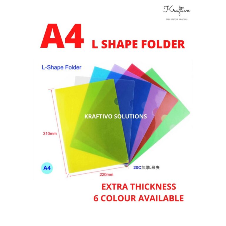 E-310 A4 PP L SHAPE FOLDER Pilihan Fail TEBAL 0.20 mm