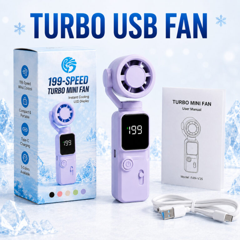Kipas Tangan FAN-V35 199-Speed Bersama Paparan LED