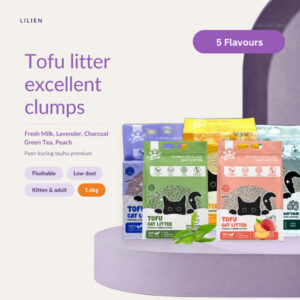 Lilien Premium Super Clumping Cat Litter Pilihan Pasir Tofu dan Ubi Kayu 4L