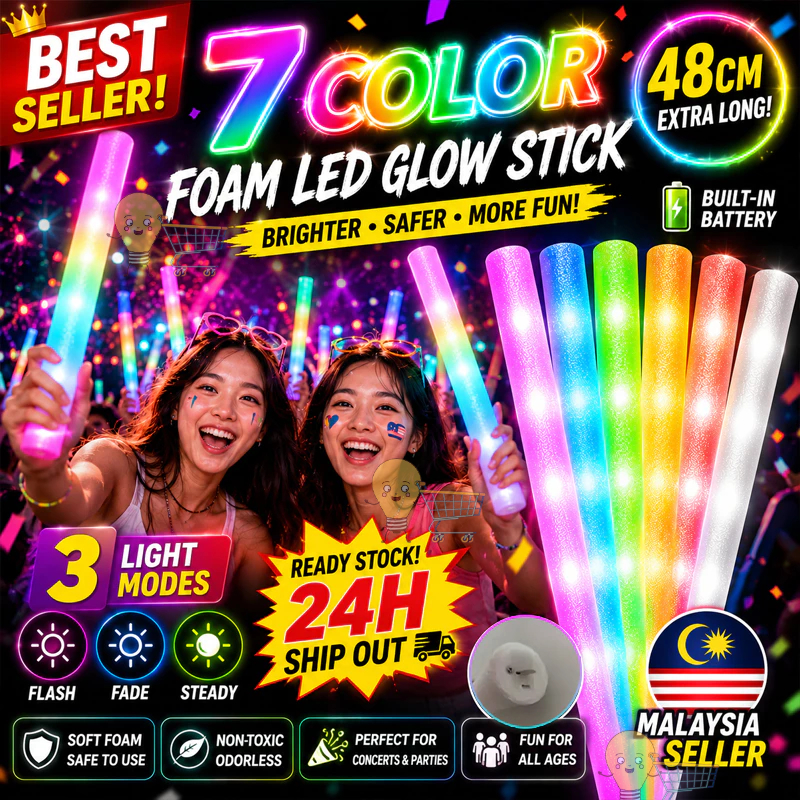LED Foam Glow Stick: Aksesori Cahaya Sesuai untuk Konsert dan Acara Malam