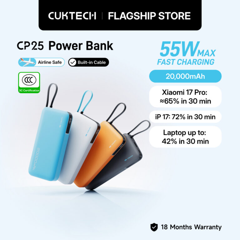 CUKTECH CP25 20000mAh 55W Power Bank