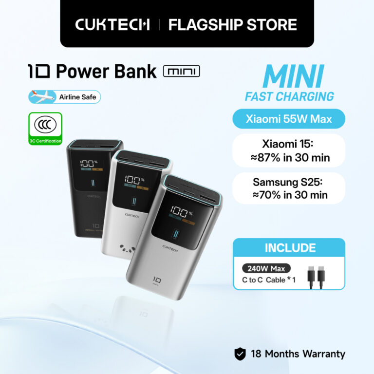 CUKTECH Mini 55W Fast Charging 10000mAh Powerbank