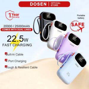 Powerbank DOSEN Y342 20000mAh dan 25000mAh: Pilihan Pengecasan Mudah Alih