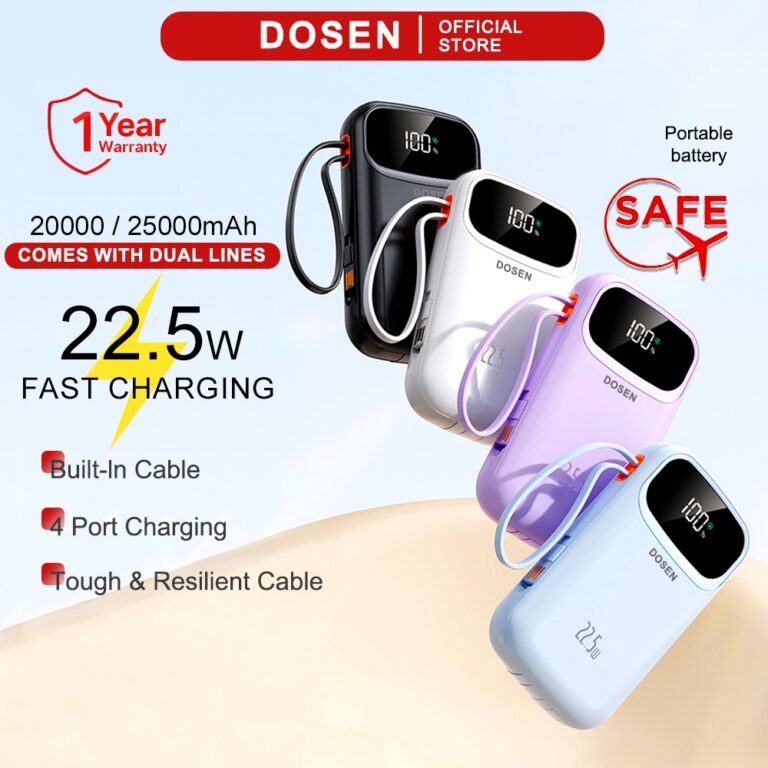 Powerbank DOSEN Y342 20000mAh dan 25000mAh: Pilihan Pengecasan Mudah Alih