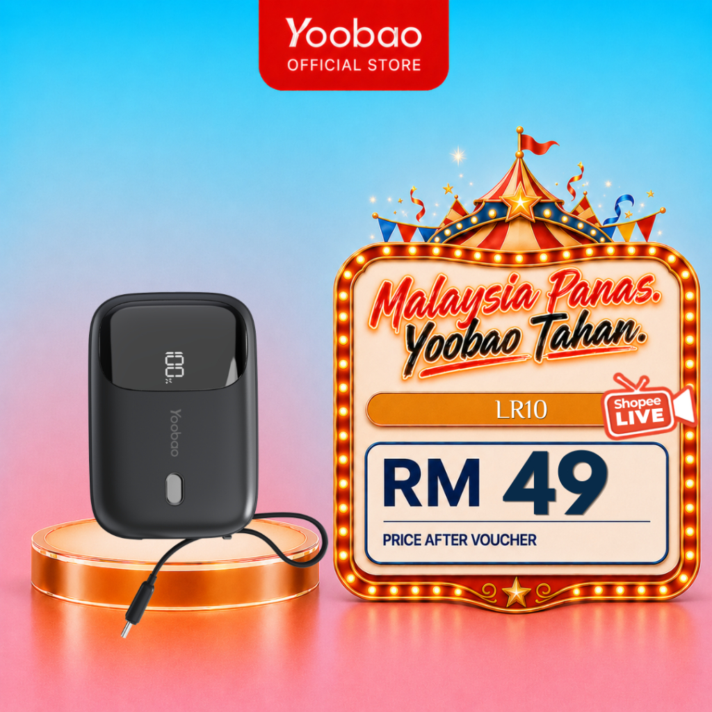 Yoobao Powerbank Z5/LR10 10000mAh: Pilihan Mini dengan Kabel Terbina