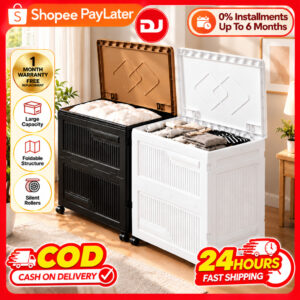Kotak Simpanan Lipat DJ 50-70cm dengan Roda dan Penutup