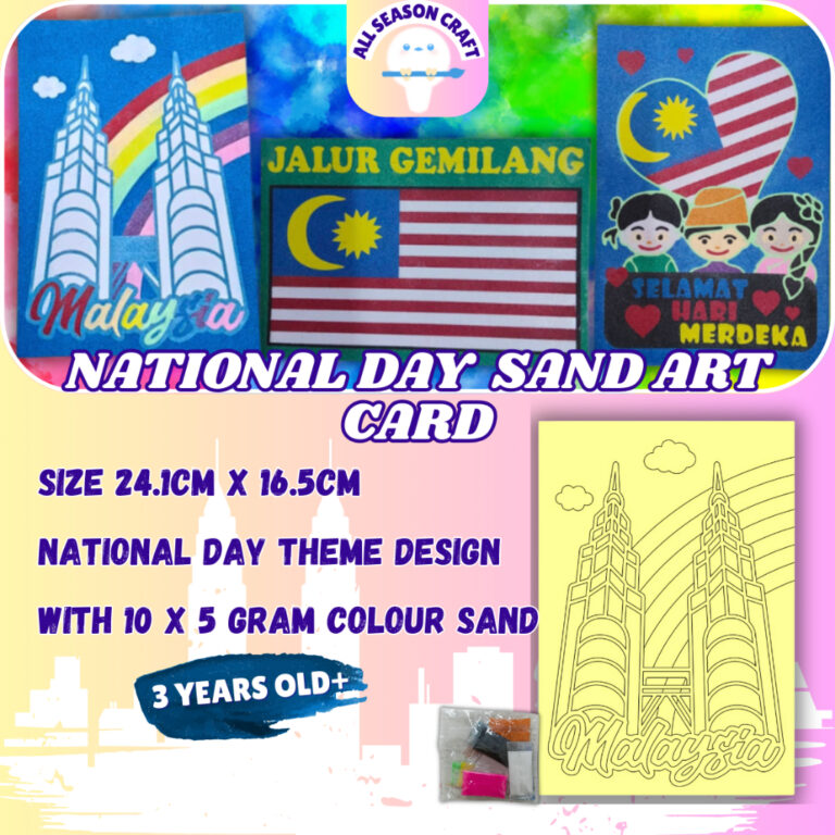 Merdeka Sand Art DIY Kit: Aktiviti Kreatif Sambutan Kebangsaan Kanak-Kanak