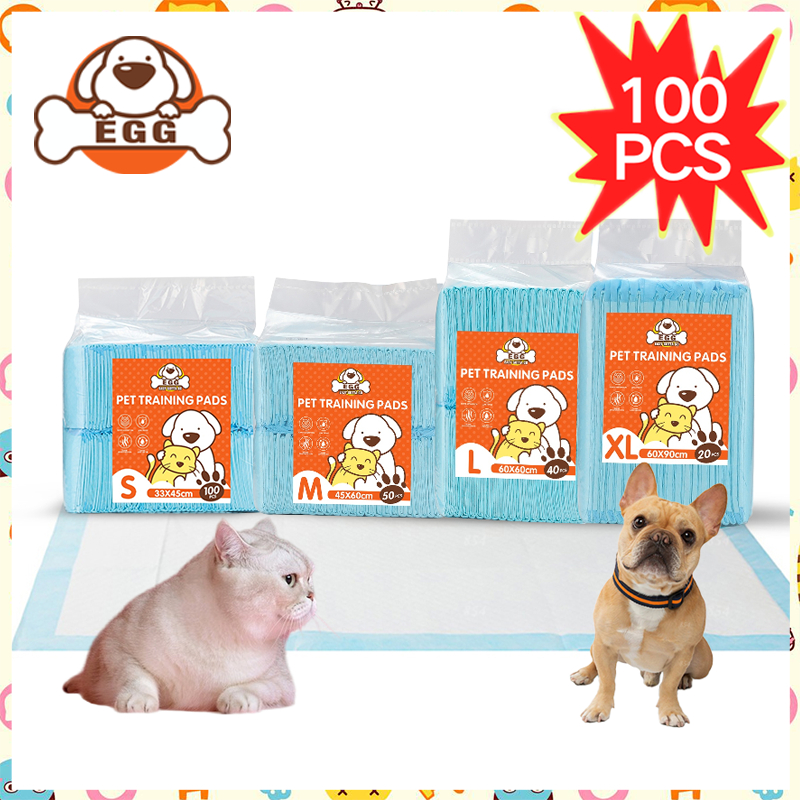 EGG Pet Puppy Training Dog Training Pad Tape Trays Deodorization Kucing Wee Pee Poop Urinal Disposable COD