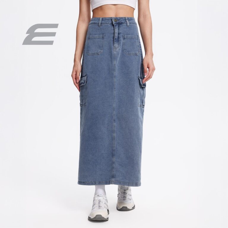 Skirt Kargo Denim ELGINI E16342: Ciri, Fabrik dan Panduan Saiz S Hingga XXL