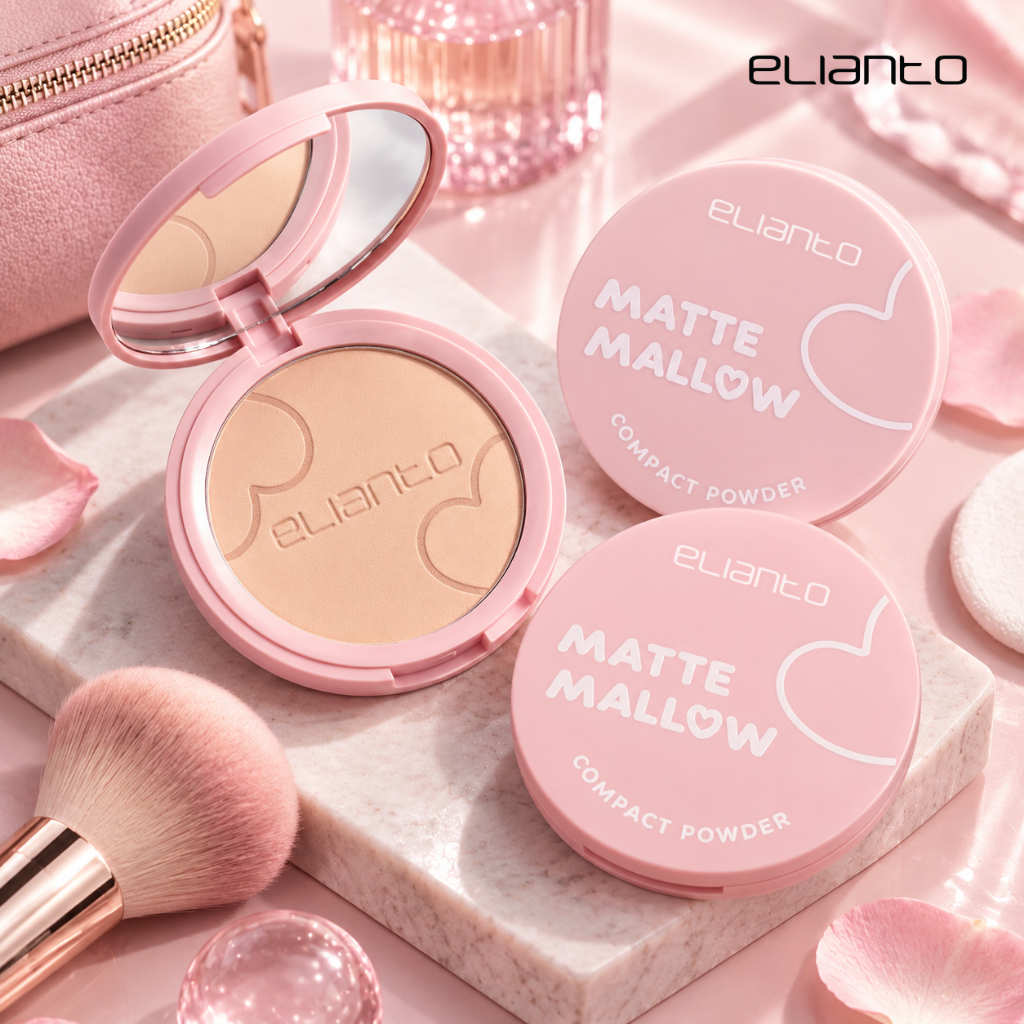 Elianto Matte Mallow Compact Powder: Ciri Ringan dan Sesuai untuk Kegunaan Harian