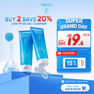FACERINNA-5.5 LOW PH B5 Gel Cleanser: Pembersih Muka Lembut untuk Kulit Sensitif