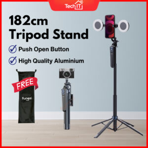 Funezi Selfie Stick Tripod: Pilihan Ketinggian dan Ciri 3 dalam 1