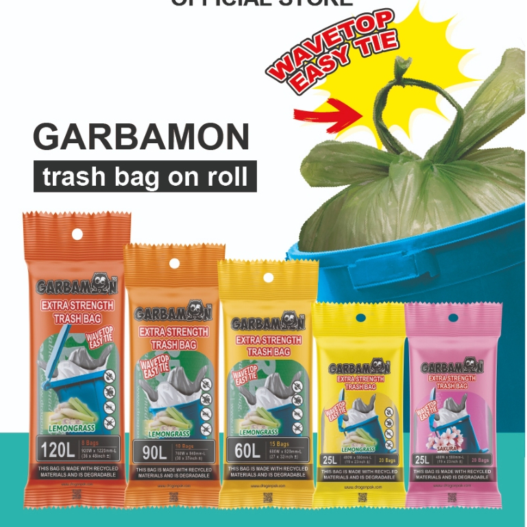 GARBAMON Beg Sampah Terurai Beraroma: Panduan Saiz dan Fungsi Varian