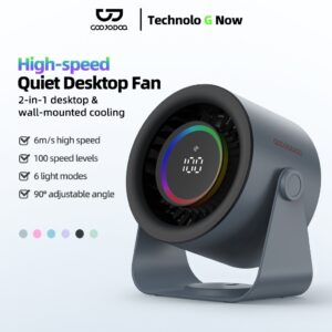 GOOJODOQ 100 Level Adjustable Speed USB Desk Fan