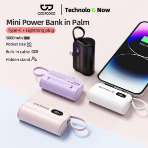 GOOJODOQ Mini Power Bank 5000mAh 2 Outputs