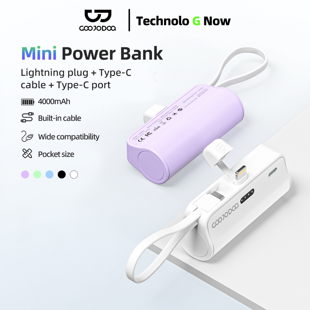 GOOJODOQ 4000mAh Mini Power Bank: Ciri, Spesifikasi dan Kegunaan Praktikal
