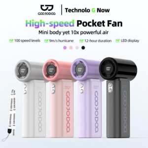 GOOJODOQ Mini Fan High Speed, Kipasan Turbo Tangan Berkelajuan Tinggi