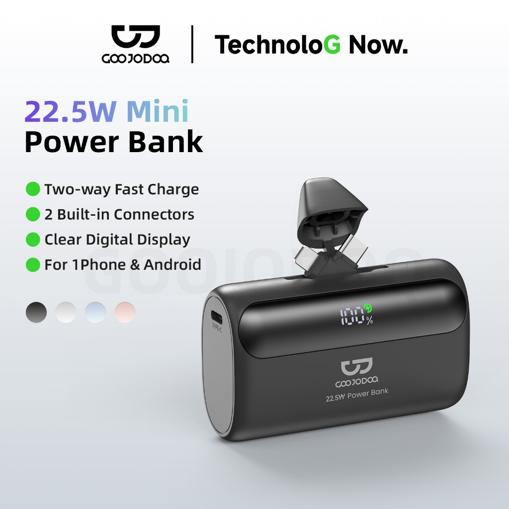 GOOJODOQ Mini Powerbank 10000mAh: Pilihan Pengecas Mudah Alih Pantas