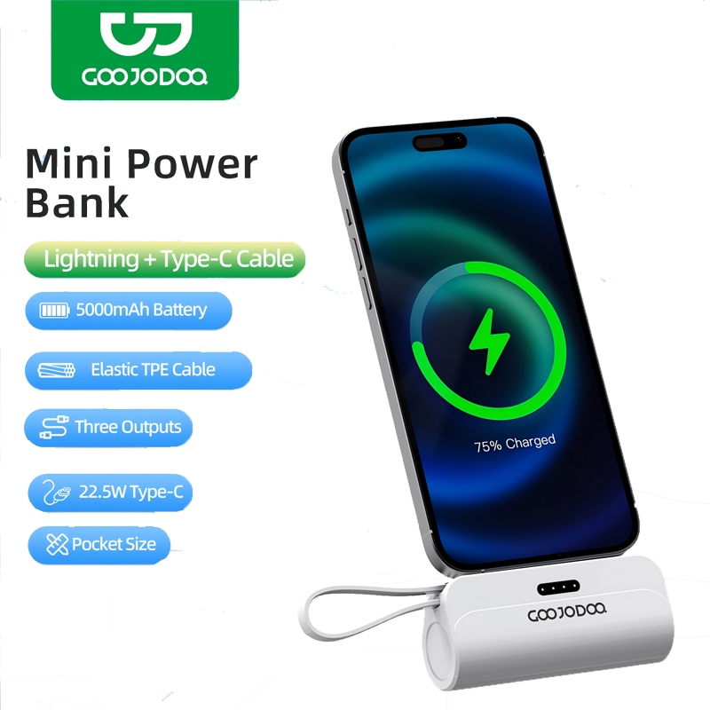GOOJODOQ Portable Wireless Mini Power Bank