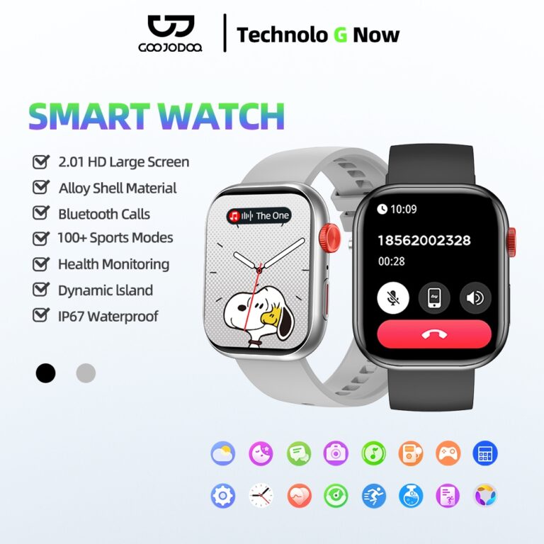 GOOJODOQ Smart Watch 5 In 1: Fungsi Bluetooth Call dan Pemantau Kesihatan