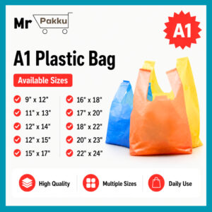 Beg Plastik A1 Singlet untuk Kegunaan Peniaga dan Rumah