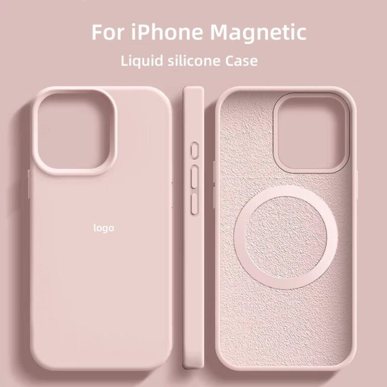 Casing Soft Liquid Silicone iPhone dengan Sokongan Magsafe dan Lapisan Flanel