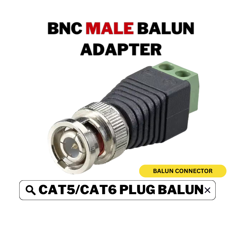 HIKVISION CCTV Male Balun Connector Adapter: Fungsi dan Cara Guna