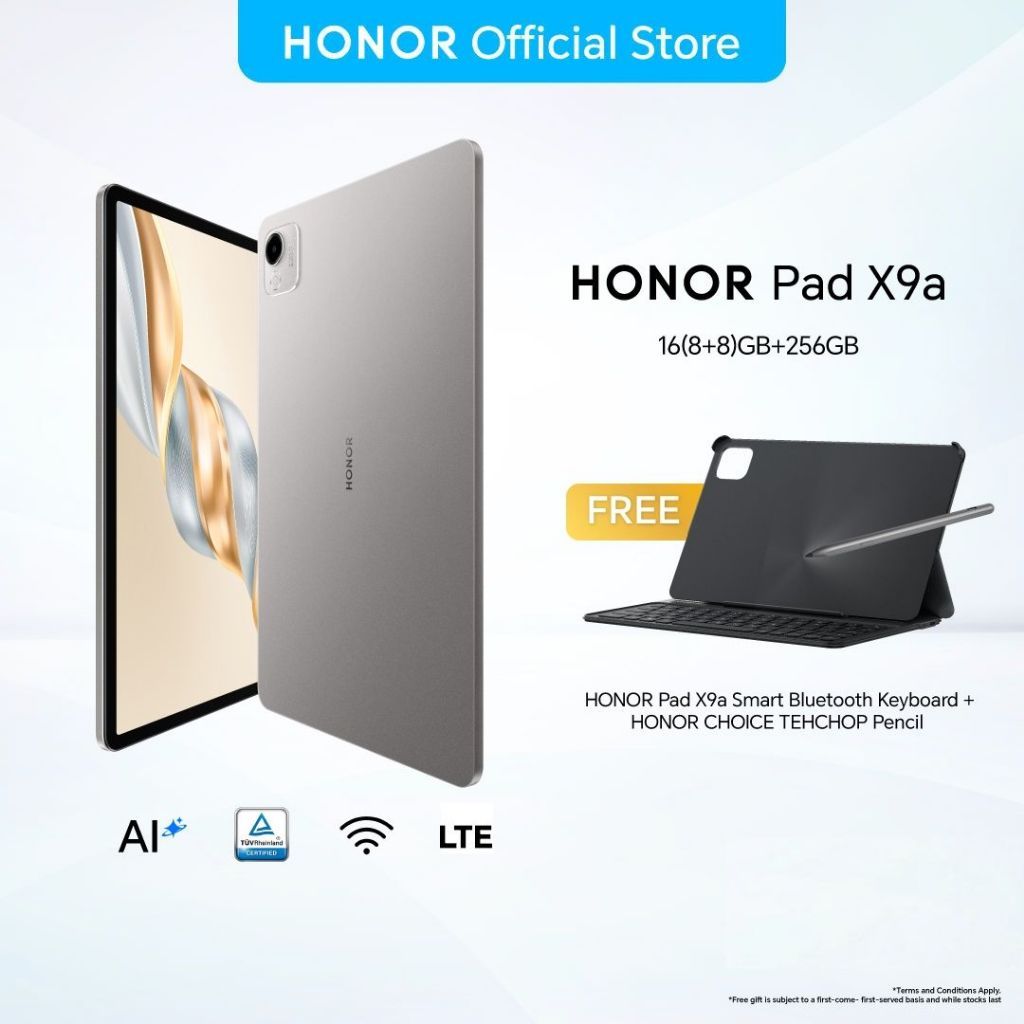 HONOR Pad X9a: Paparan 2.5K 120Hz dan Prestasi Snapdragon 685