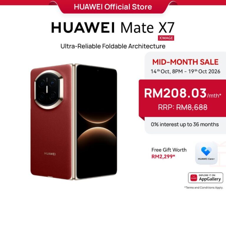 HUAWEI Mate X7: Telefon Pintar Boleh Lipat dengan Bateri 5600 mAh