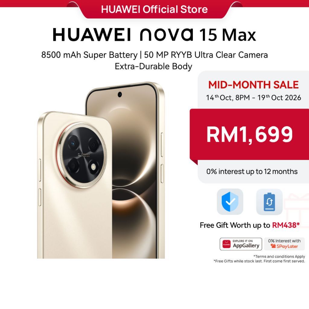 HUAWEI Nova 15 Max: Spesifikasi dan Maklumat Penting