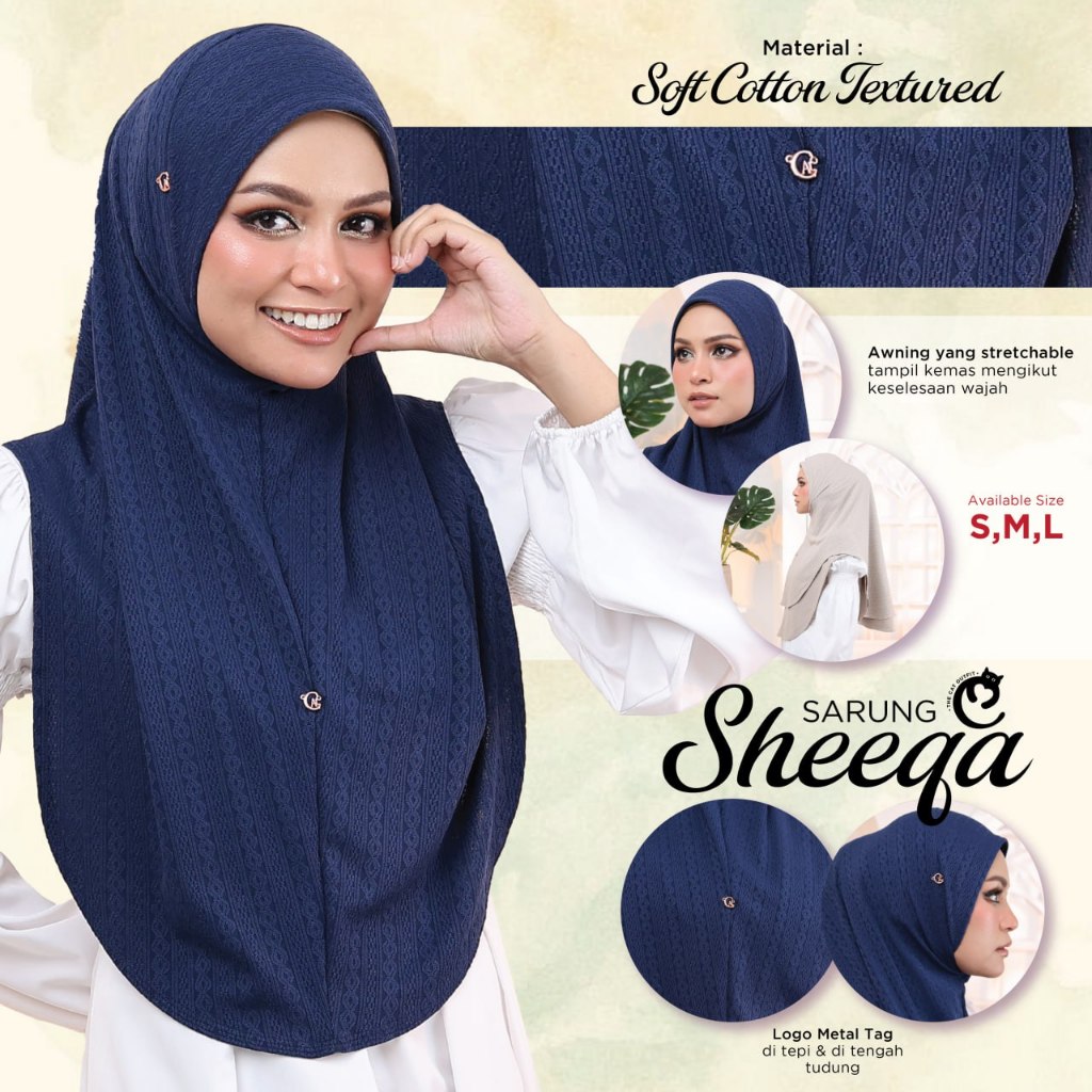 TUDUNG SARUNG SHEEQA: Pilihan KAIN SOFT COTTON TEXTURED untuk Harian
