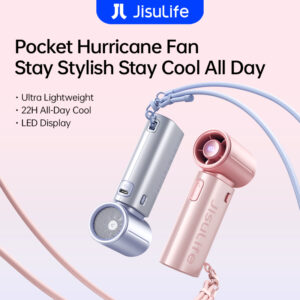 JisuLife Handheld Fan 9S: Kipas Mini Mudah Alih dengan Paparan LED dan Hayat Bateri 22 Jam