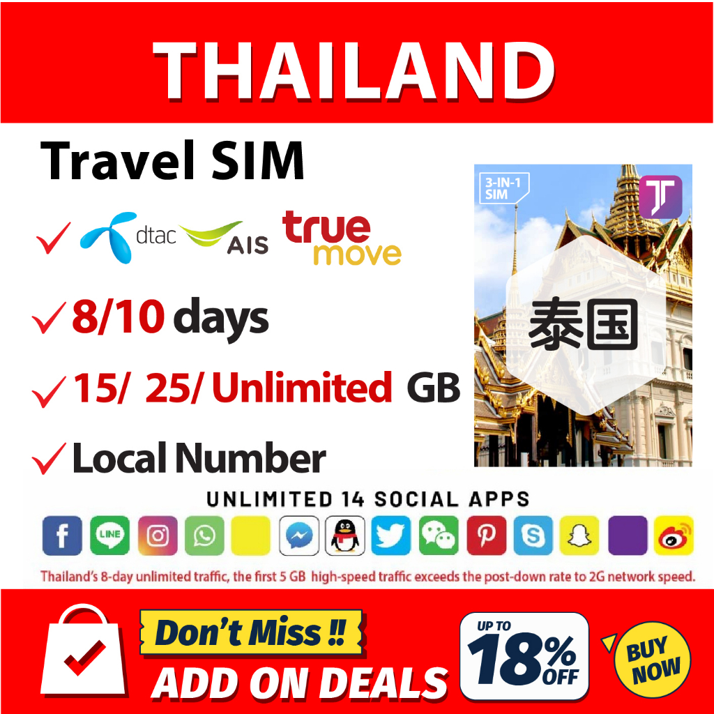 Panduan SIM Kad Thailand Jtravel: Pilihan Telco, Data Tanpa Had dan Langkah Prapaskah