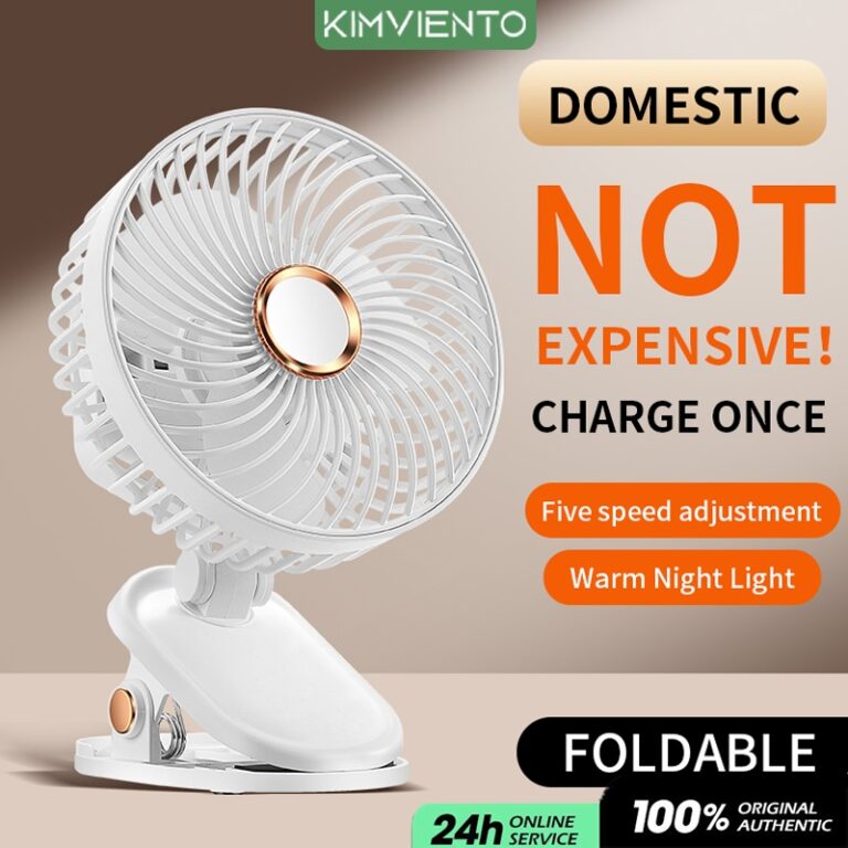 KIMVIENTO 3600mAh Clip Fan: Pilihan Kipas Meja dan Kereta Sorong Mudah Alih